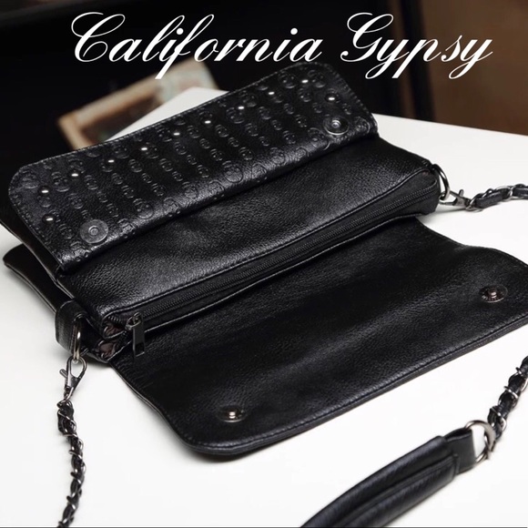 Large Studded Skull Crossbody Bag - Picture 7 of 10